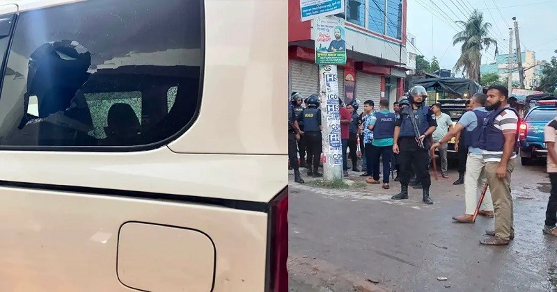 কুষ্টিয়ায় এমপি আমির হামজার গাড়িতে হামলা-ভাঙচুর